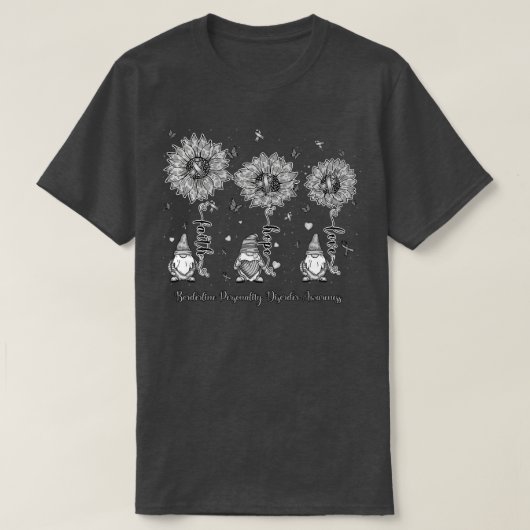 境界性人格障害認識度格言fa tシャツ (デザイン正面)