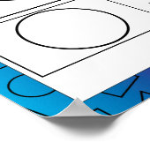 境界数学教育虹の背景 ポスター (角)