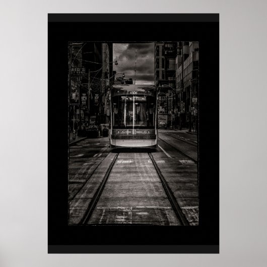 境界線のある504 King Streetcar No 3 ポスター (正面)