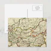 境界線の付いたアジア ポストカード (正面/裏面)