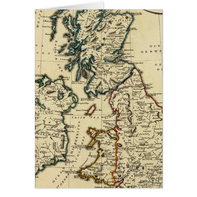 境界線を描いたイギリス諸島 (正面)