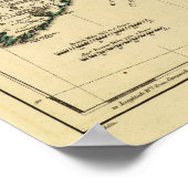 境界線を描いたイギリス諸島 ポスター (角)