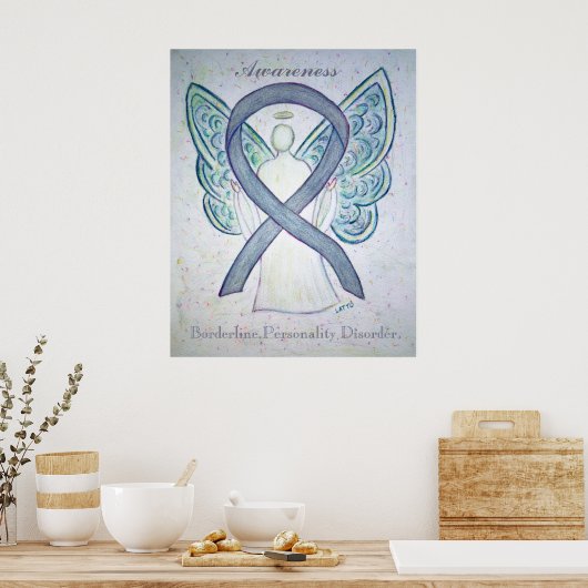 境界線性人格障害認識度リボン ポスター (キッチン)