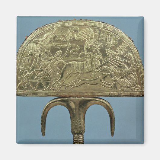 墓からのダチョウ羽の扇 マグネット (正面)