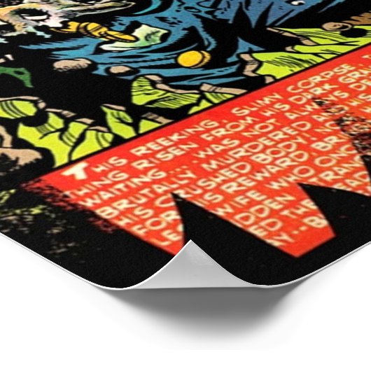 墓からのホラーヴィンテージ漫画本のカバー ポスター (角)