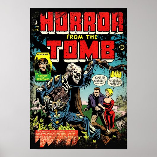 墓からのホラーヴィンテージ漫画本のカバー ポスター (正面)