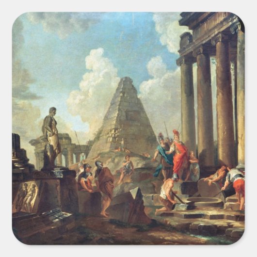 墓の前にアレクサンデル素晴らし三世 スクエアシール (正面)