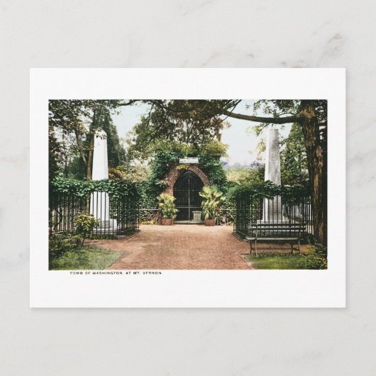墓の社長ジョージ・ワシントン山バーノン ポストカード (正面)