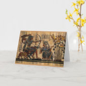 墓の絵を描上パピルス カード (黄色い花)