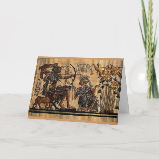 墓の絵を描上パピルス カード (正面)