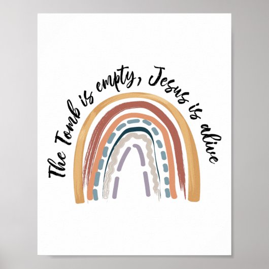 墓は空であるイエスは生きている彼は幸福に生まれている ポスター (正面)