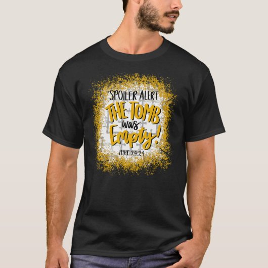 墓は空のスポイラー警告イースター漂白C Tシャツ (正面)