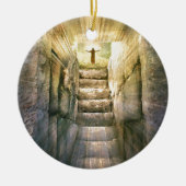 墓イースター空の復活のイエス・キリスト セラミックオーナメント (正面)