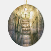 墓イースター空の復活のイエス・キリスト セラミックオーナメント (左)