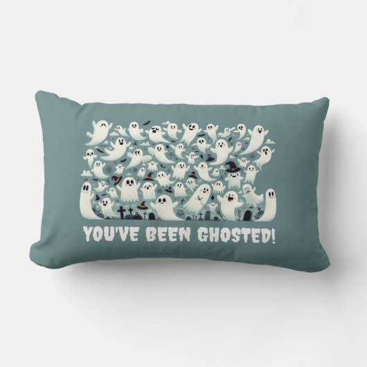 墓地おもしろいでゴースト幽霊を受けた ランバークッション (正面)