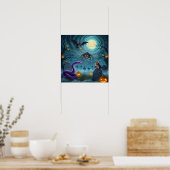 墓地お洒落ハロウィン ポスター (キッチン)