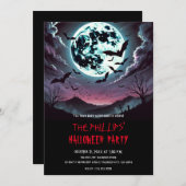 墓地こうもりズインザムーンライトハローウィンパーティ 招待状 (正面/裏面)