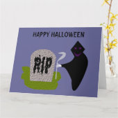 墓地での死ハロウィーンカスタマイズ可能カード カード (黄色い花)