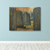 墓地と墓石 キャンバスプリント (インサイチュ (ウッドフロア))