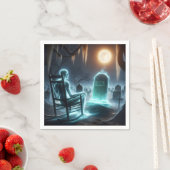 墓地にいる幽霊のような男 スタンダードカクテルナプキン (インサイチュ)