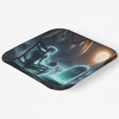 墓地にいる幽霊のような男 ペーパープレート (傾斜あり)