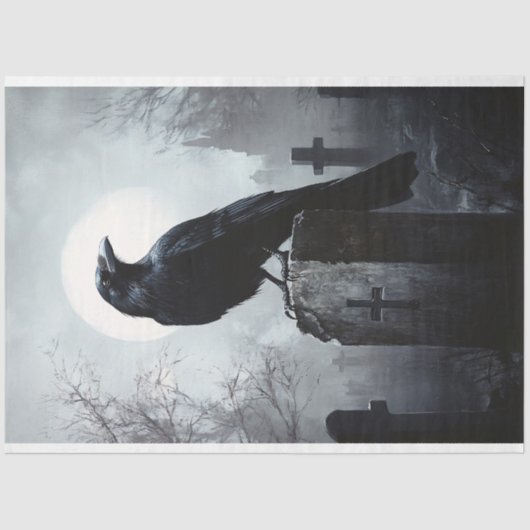 墓地のゴothicなデコパージュ ラベン 薄葉紙 (正面)