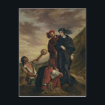 墓地のハムレットとホレイショ ポストカード<br><div class="desc">墓地のハムレットとホレイショ，第1章から，ウィリアム・シェイクスピアによる「ハムレット」の第5章 | by Ferdinand Victor Eugene Delacroix |アートの場所：ルーブル，パリ，フランス |アーティストフランスのー |画像収集番号： XIR198084</div>