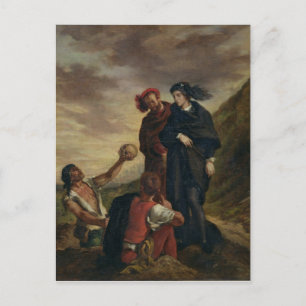 墓地のハムレットとホレイショ ポストカード