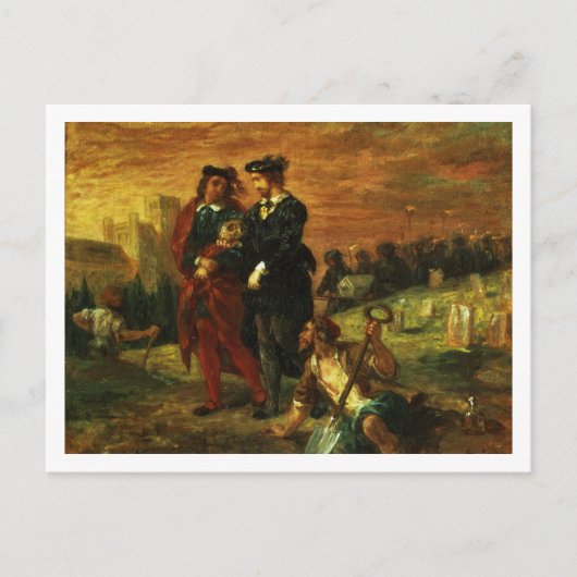 墓地のハムレットとホレイショ， 1859 (cの油) ポストカード (正面)