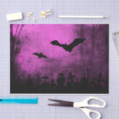 墓地のハロウィンの不気味なこうもり 薄葉紙 (クラフト)