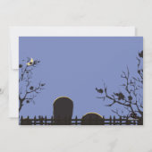 墓地のハロウィンの招待状 招待状 (裏面)