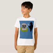 墓地のハロウィン子供用Tシャツ 死 Tシャツ (正面フル)