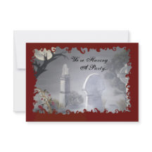 墓地のハローウィンパーティの招待状