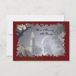 墓地のハローウィンパーティの招待状 招待状