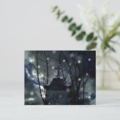 墓地のポストカードに雪 ポストカード (スタンド正面)