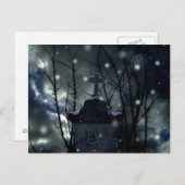 墓地のポストカードに雪 ポストカード (正面/裏面)