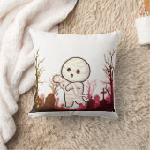 墓地の可愛いハロウィン不気味ミイラおもしろい- & クッション (ブランケット)