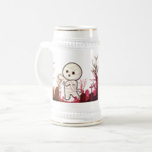 墓地の可愛いハロウィン不気味ミイラおもしろい- &