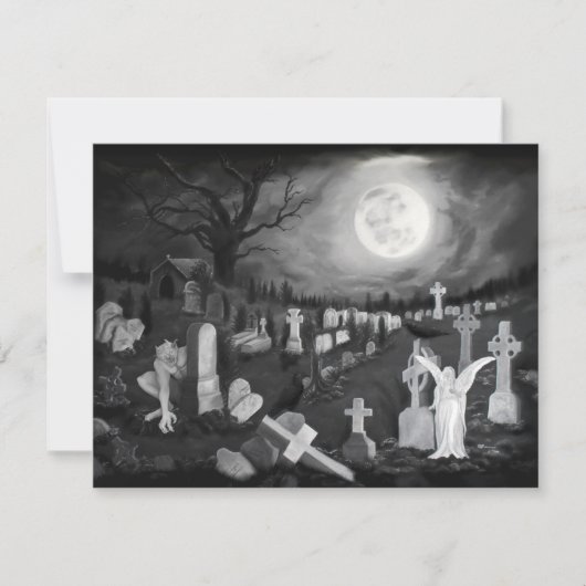 墓地の夜 – 天使と悪魔 (正面)