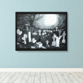 墓地の夜 – 天使と悪魔 キャンバスプリント (インサイチュ (ウッドフロア))