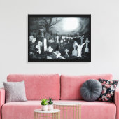 墓地の夜 – 天使と悪魔 キャンバスプリント (インサイチュ (リビング))