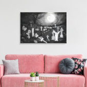 墓地の夜 – 天使と悪魔 キャンバスプリント (インサイチュ (リビング))