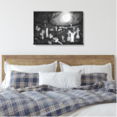 墓地の夜 – 天使と悪魔 キャンバスプリント (インサイチュ (寝室))