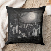 墓地の夜 – 天使と悪魔 クッション (ブランケット)