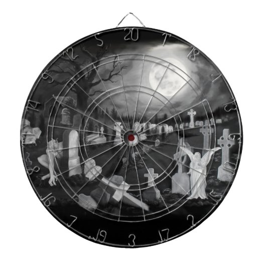 墓地の夜 – 天使と悪魔 ダーツボード (正面)