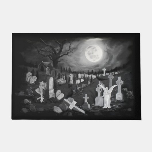 墓地の夜 – 天使と悪魔 ドアマット (正面)