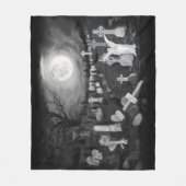 墓地の夜 – 天使と悪魔 フリースブランケット (正面)