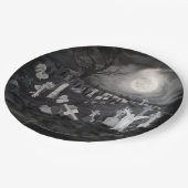 墓地の夜 – 天使と悪魔 ペーパープレート (アングル)