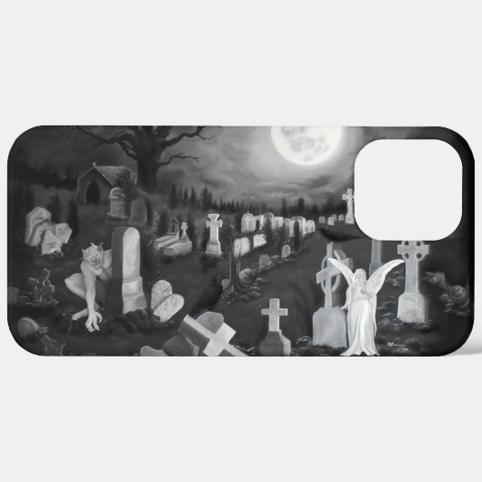 墓地の夜 – 天使と悪魔 Case-Mate iPhoneケース (裏面 (横))
