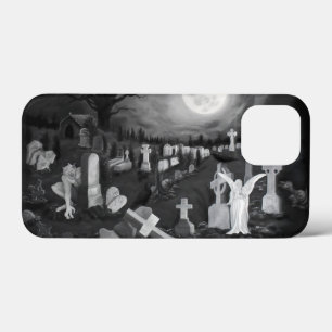 墓地の夜 – 天使と悪魔 iPhone 13 MINIケース
